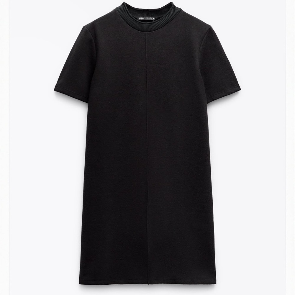NWT Zara Short Soft Dress in Black Size S